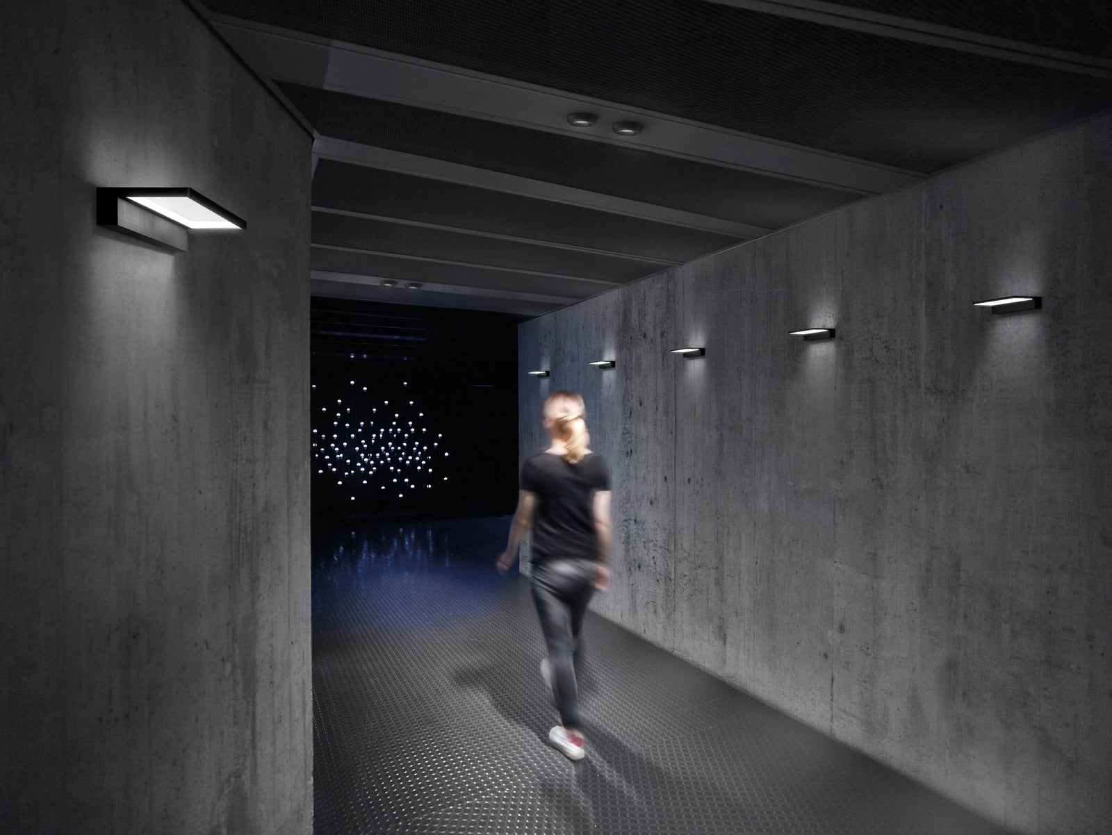 Serien - Crib Wall LED M wandlamp zwart - KOOT