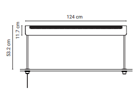 Hollands Licht - Flybye T2 table mounting suitable for tabletops up to 50 mm thick zwart - KOOT