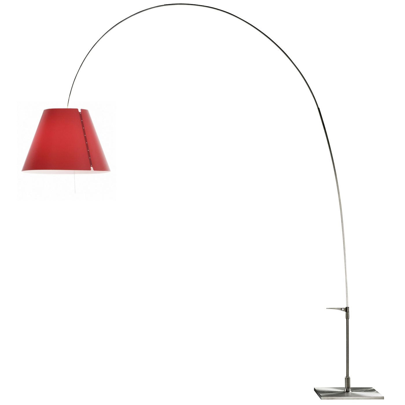 Luceplan - Lady Costanza met aanuit schakelaar vloerlamp aluminium/rood - KOOT