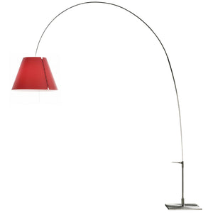 Luceplan - Lady Costanza met aanuit schakelaar vloerlamp aluminium/rood - KOOT