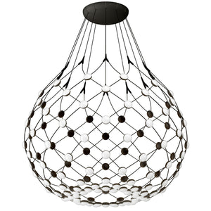 Luceplan - Mesh D86 Ø100cm LED met 3 meter snoer hanglamp zwart - KOOT