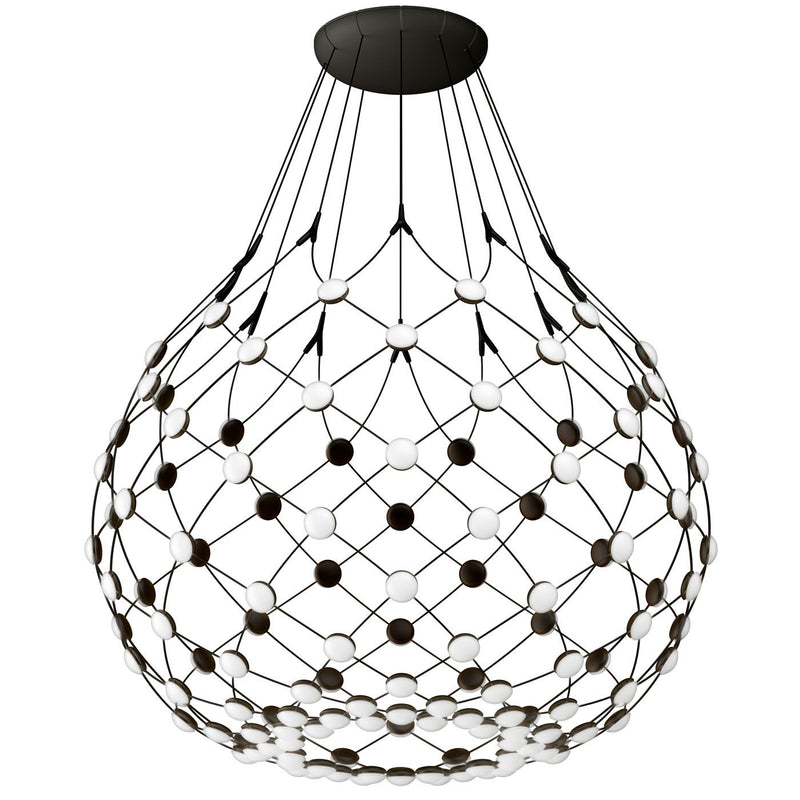 Luceplan - Mesh D86 Ø100cm LED met 3 meter snoer hanglamp zwart - KOOT