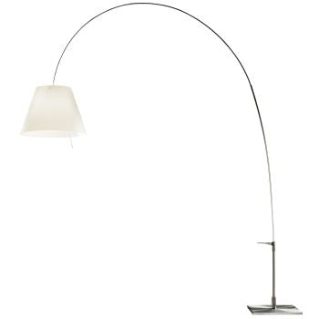 Luceplan - Lady Costanza met aanuit schakelaar vloerlamp aluminium/rood - KOOT