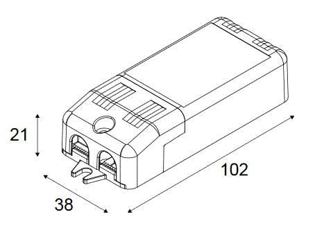 Modular - LED driver 500mA 5-10W L + Tre dim - KOOT