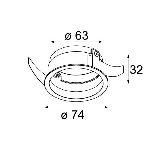 Modular - Tetrix frame round 74 wit - KOOT