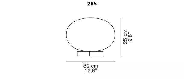 Oluce - Alba 265 tafellamp Satijn messing - KOOT