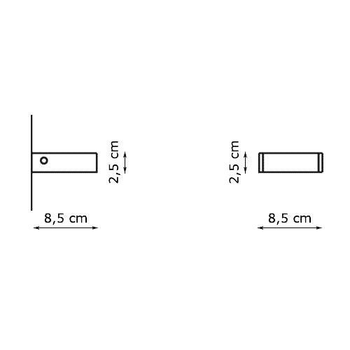 Serien - SML Wall S wandlamp zilver / raster - KOOT