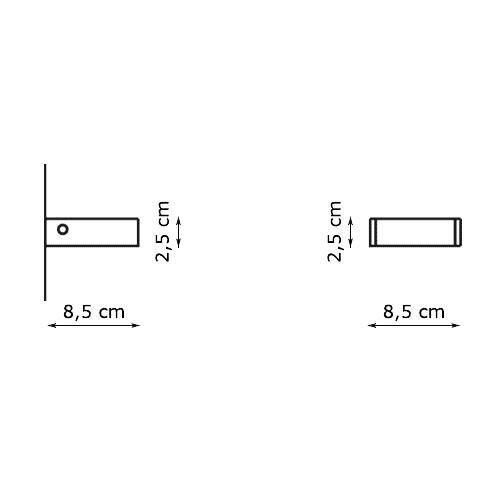 Serien - SML Wall S wandlamp zilver - KOOT