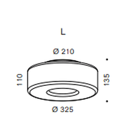 Serien - CURLING Ceiling L plafondlamp glas - KOOT