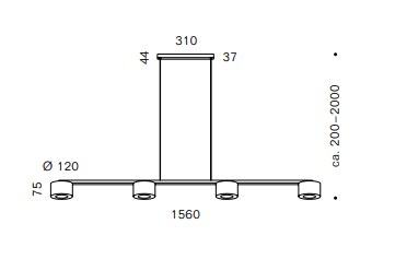 Serien - Reef LED hanglamp 4 geborsteld - KOOT
