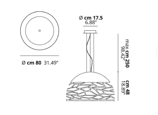Lodes - Kelly grote koepel 80 hanglamp - KOOT