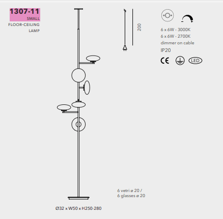 Penta - Mamì klein Vloerlamp/plafondlamp - KOOT