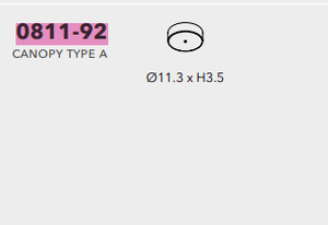 Penta - Canopy type A mat titaan DALI accesories - KOOT