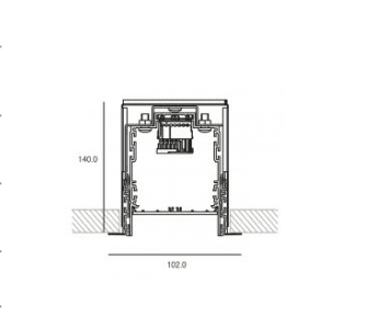 Kreon - Cana 80 recessed mounted profile Zwart - KOOT