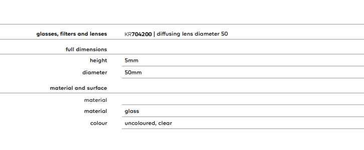 Kreon - Diffusing lens diameter 50 - KOOT