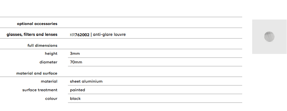 Kreon - Anti-glare louvre - KOOT