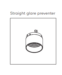 Kreon -  Straight glare preventor, Wit, H30 - KOOT