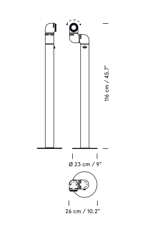 Santa Cole - Tatu Alta vloerlamp - KOOT