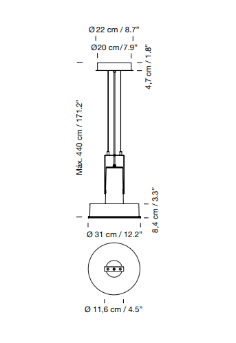 Santa Cole - Arne Domus hanglamp - KOOT