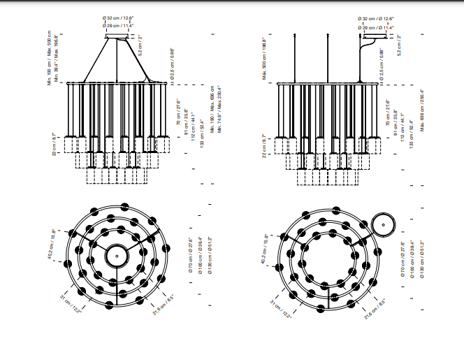 Santa Cole - Cirio Chandelier M hanglamp - KOOT