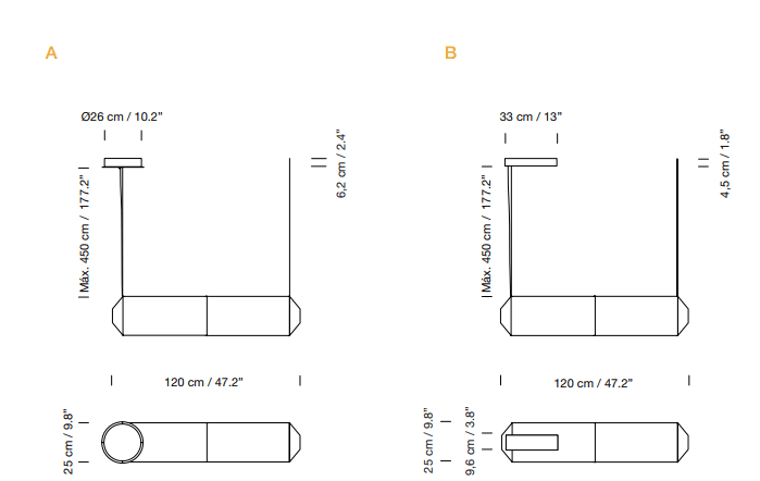 Santa Cole - Tekiò Horizontal P2 hanglamp - KOOT
