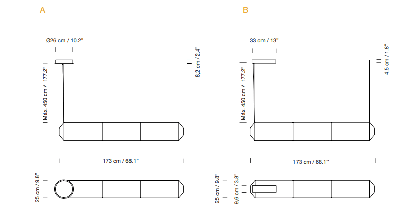 Santa Cole - Tekiò Horizontal P3 hanglamp - KOOT