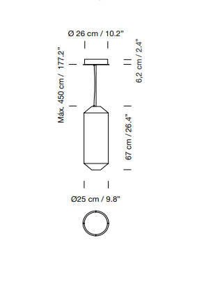 Santa Cole - Tekiò Vertical P1 hanglamp - KOOT