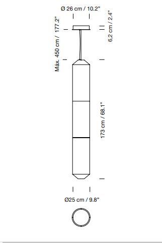 Santa Cole - Tekiò Vertical P3 hanglamp - KOOT