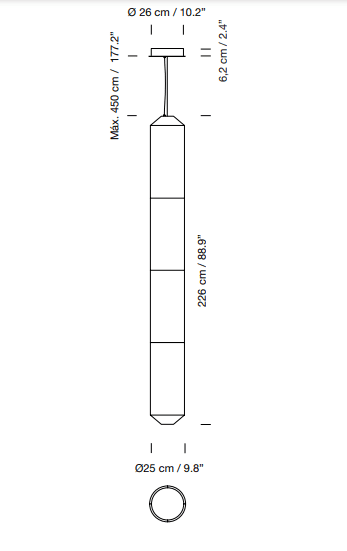 Santa Cole - Tekiò Vertical P4 hanglamp - KOOT