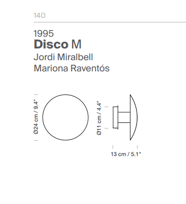 Santa Cole - Disco wandlamp - KOOT