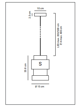 Hollands Licht - Axle LED S with 2m cable hanglamp - KOOT