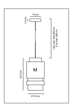 Hollands Licht - Axle LED M with 2m cable hanglamp - KOOT