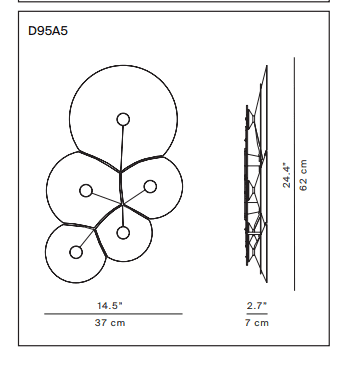 Luceplan - Bulbullia D95 wandlamp/plafondlamp - KOOT