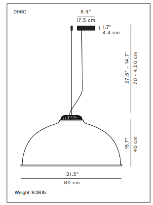 Luceplan - Farel D96 hanglamp - KOOT