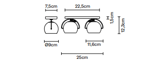 Fabbian - Beluga D57 G25 plafondlamp - KOOT