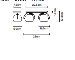 Fabbian - Beluga D57 G23 plafondlamp - KOOT