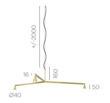 Trizo21 - Austere-Kroonluchter  1X RS 16 - KOOT