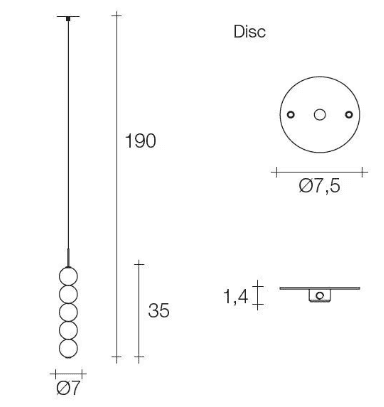 Terzani - Abacus Hanglamp - KOOT