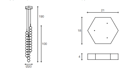 Terzani - Abacus 3 medium ronde DALI Hanglamp - KOOT