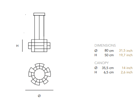 Quasar - Spectre 80 H4 kroonluchter - KOOT