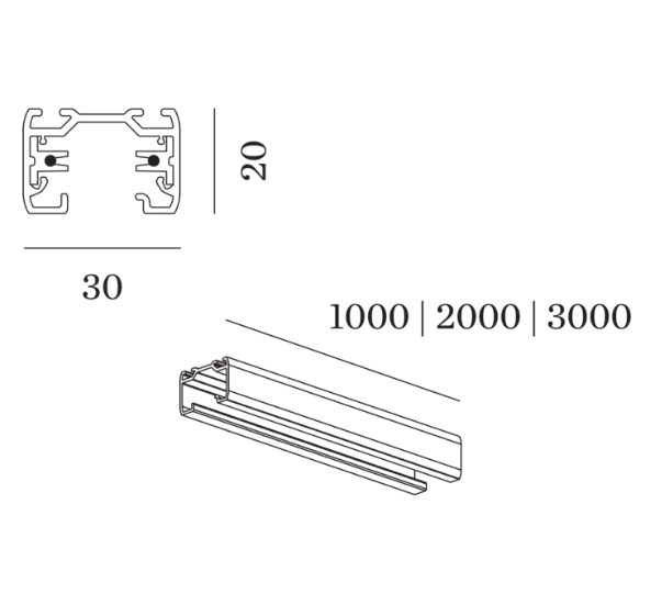 Wever & Ducre - Track Profile Surface 3m wit - KOOT