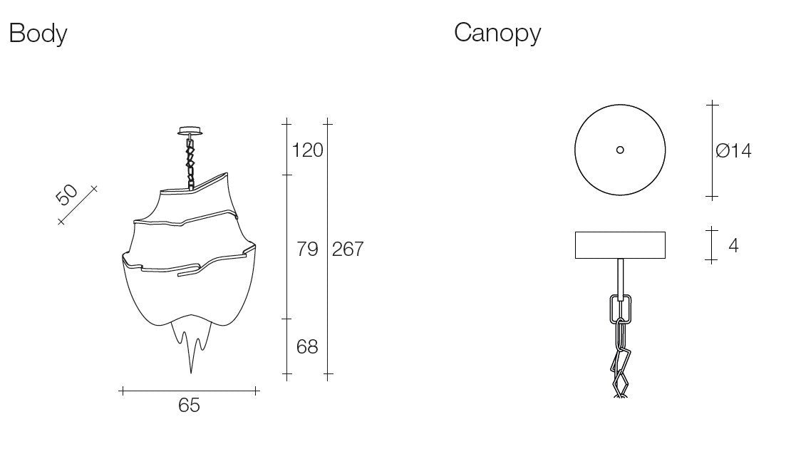 Terzani - Atlantis A14S Hanglamp - KOOT