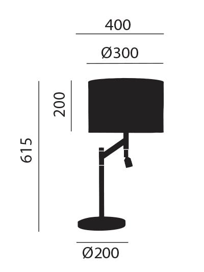 Artinox - Armour Tafellamp zwart goud - KOOT