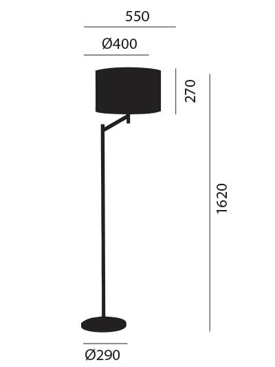 Artinox - Armour Vloerlamp zwart goud - KOOT