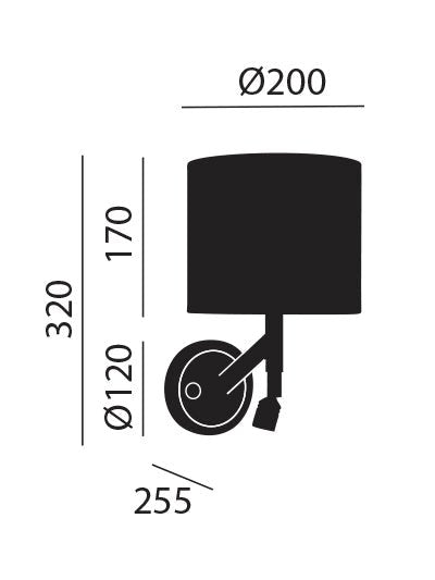 Artinox - Armour Wandlamp zwart goud - KOOT