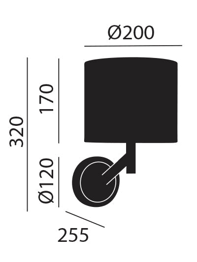 Artinox - Armour Wandlamp zwart goud - KOOT