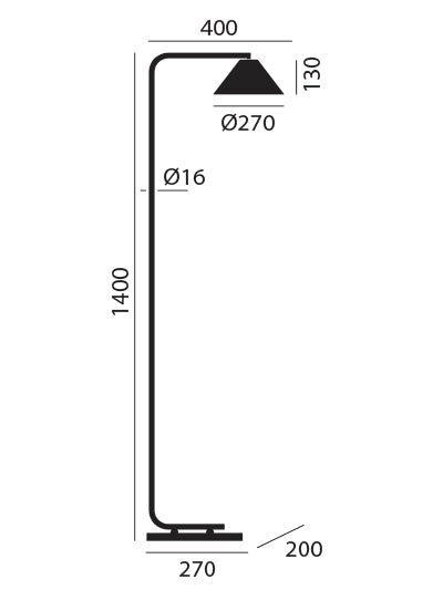 Artinox - Denver Vloerlamp zwart goud - KOOT