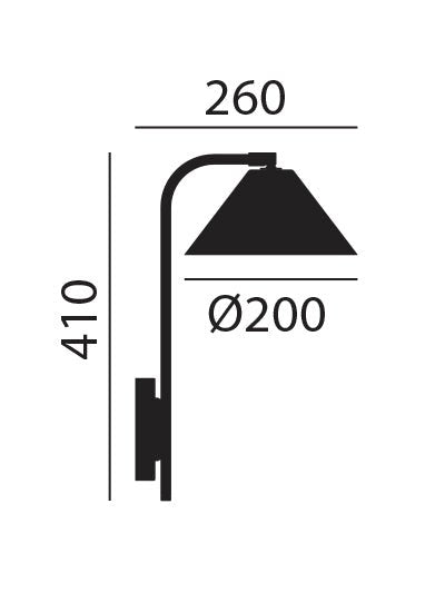 Artinox - Denver Wandlamp zwart goud - KOOT