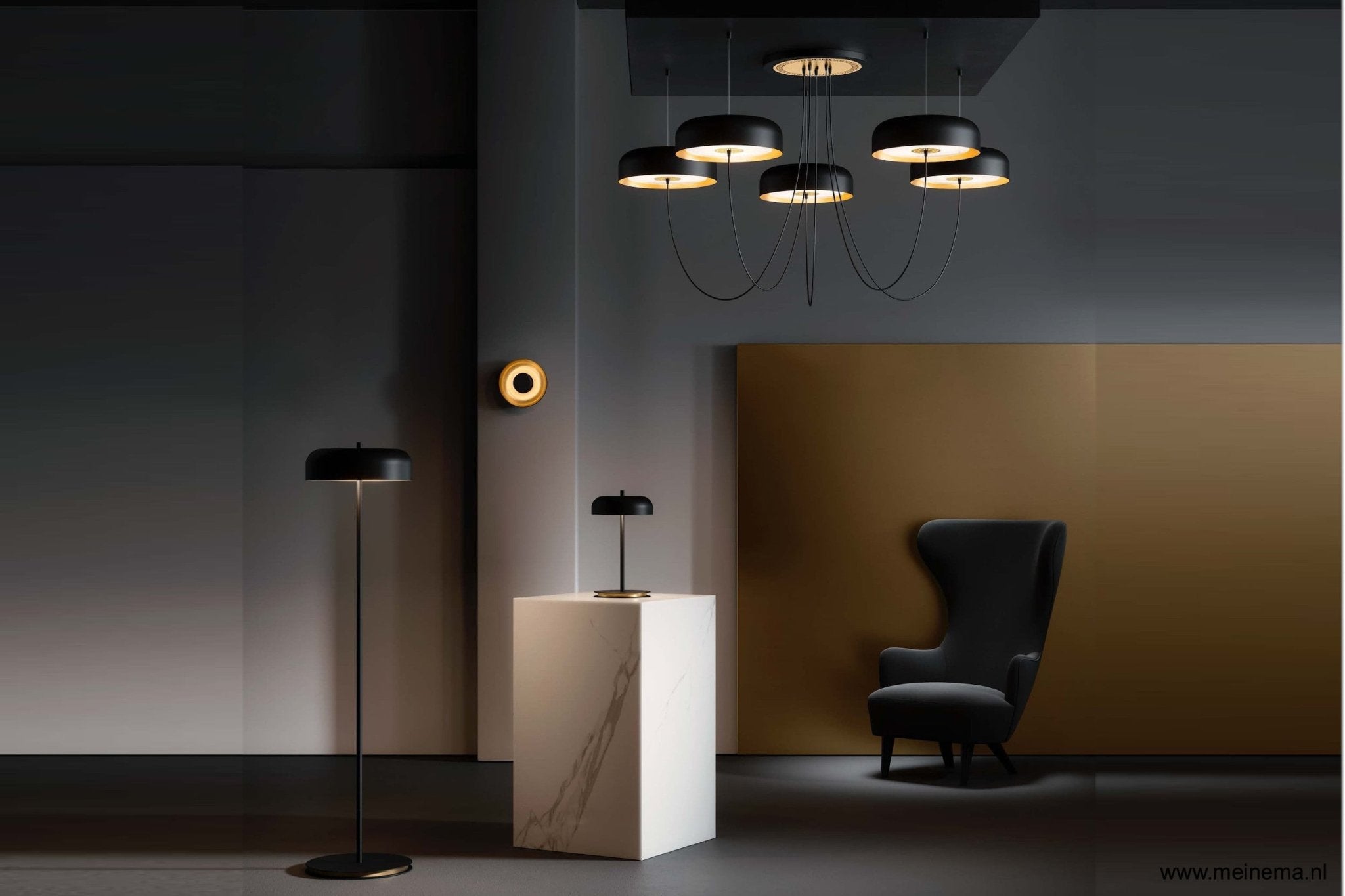 Artinox - Medusa Tafellamp zwart goud - KOOT