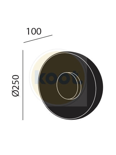 Artinox - Medusa Wandlamp zwart goud - KOOT